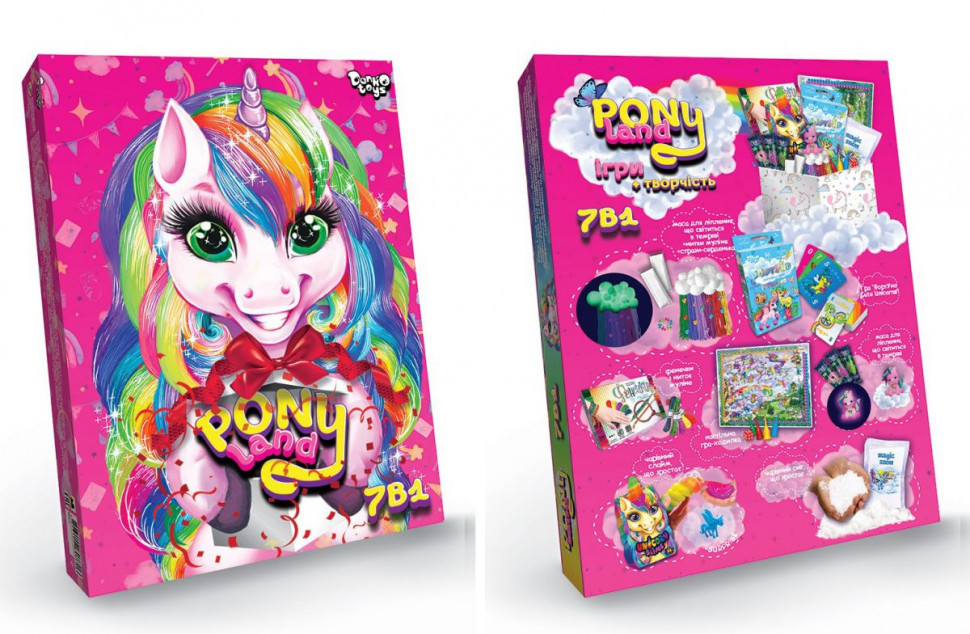 

Набор креативного творчества Danko Toys "Pony Land 7 в 1" укр PL-01-01U