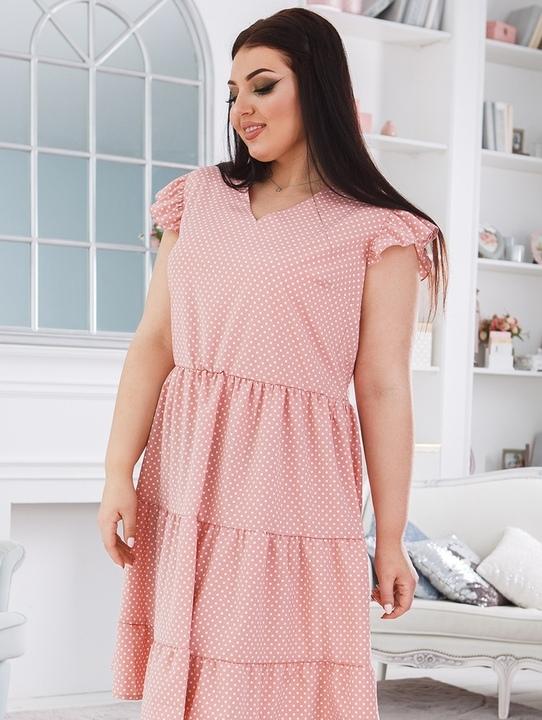 

Платье G&M k-69929 - Размер цвет пудра, Платье G&M k-69929 50-52 Размер цвет пудра