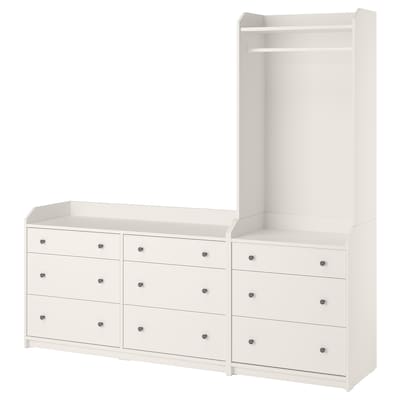 

Гардеробный шкаф IKEA (ИКЕА) HAUGA открытый 208x199 см Белый 893.881.54