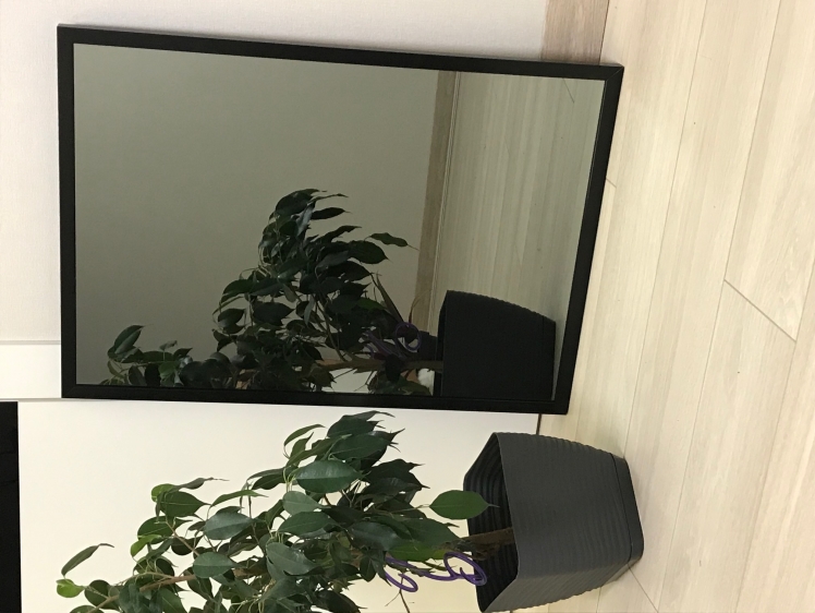 

Зеркало в алюминиевой раме StolicaMebel square silver 70х70 см Черный