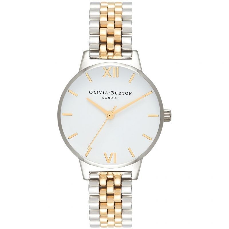 

Женские часы Olivia Burton Midi White Dial Bracelet Gold & Silver OB16MDW34