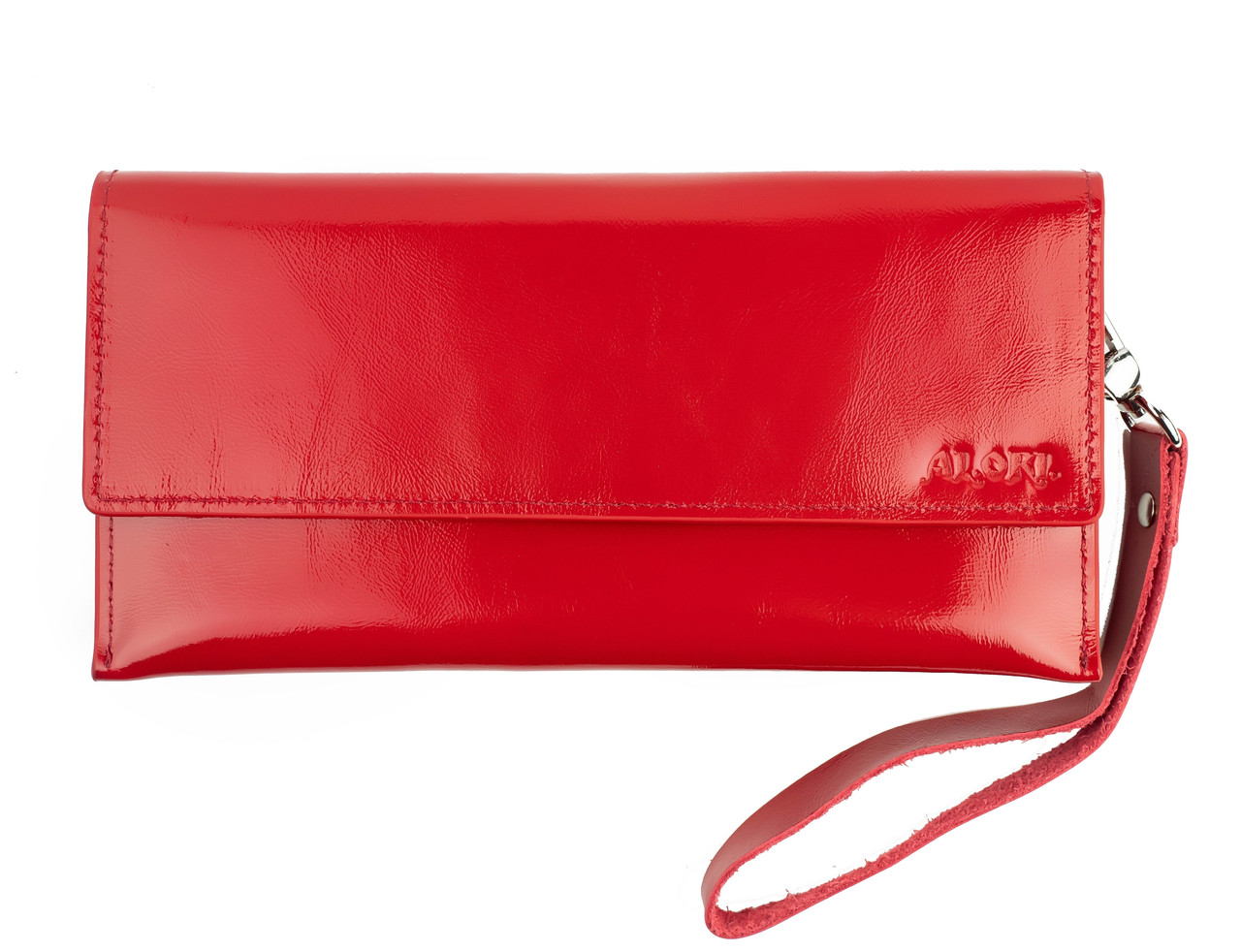 

Кошелёк ALORI из натуральной гладкой лаковой кожи Красный (КО-01-2 Red)