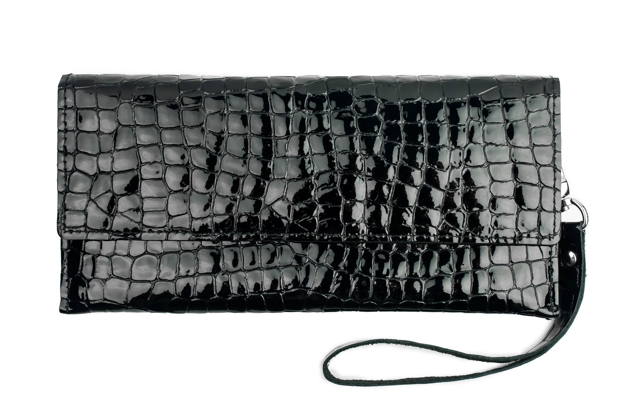 

Кошелёк ALORI из натуральной кожи с тиснением под рептилию Черный (КО-01-4 Black)