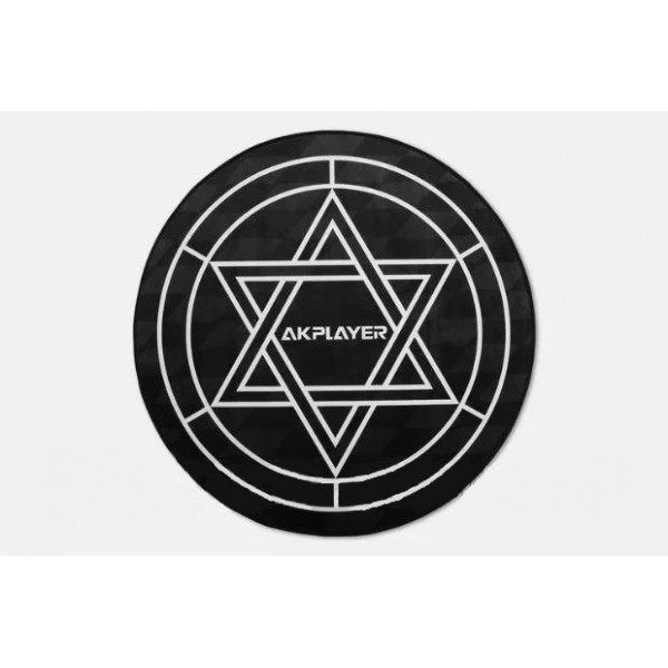 

Ковер под игровое кресло AKPLAYER круглый диаметром 99,5 см Черный с принтом