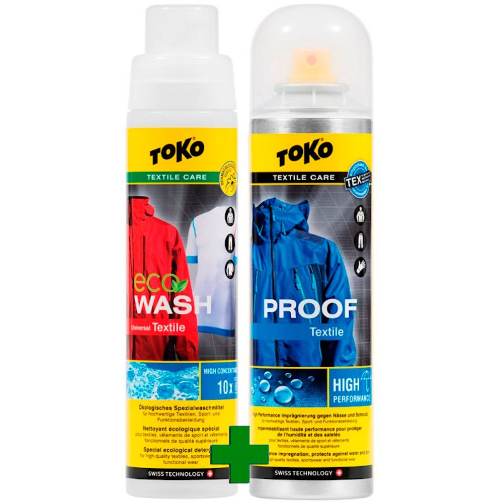 

Пропитка и стирка для одежды Toko, Duo-Pack Textile Proof & amp;amp; Eco Textile Wash, 250ml