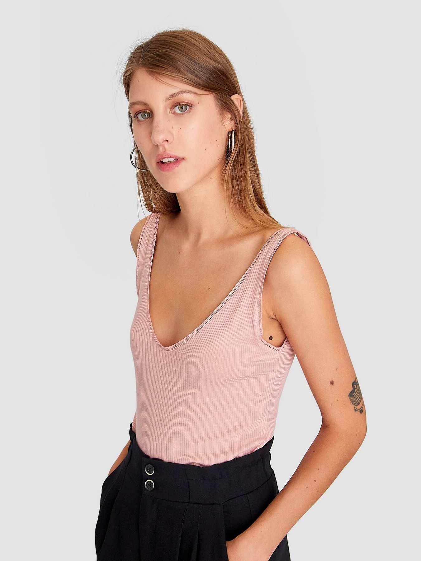 

Майка Stradivarius 6503/485/141 S Пудровая
