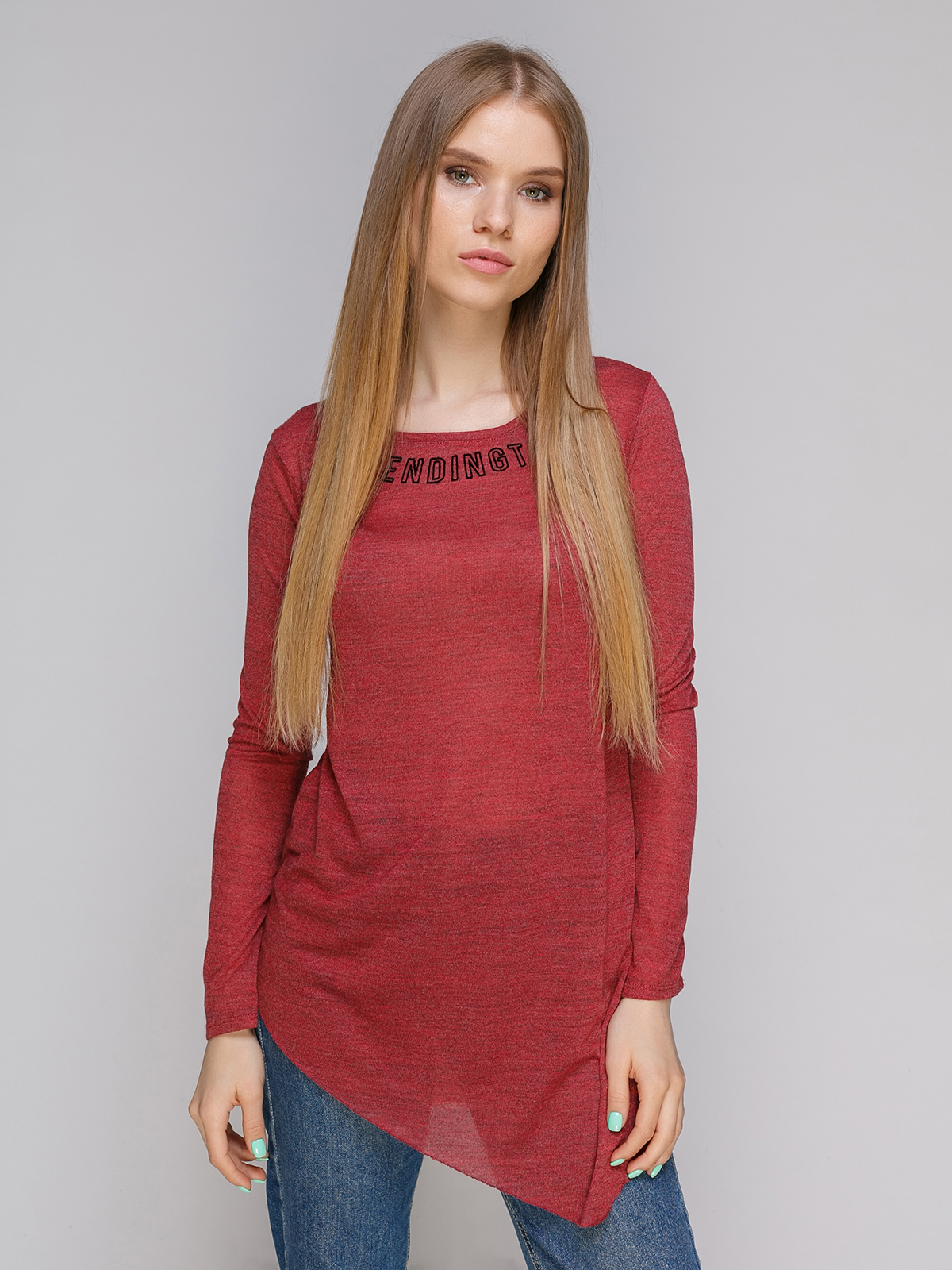 

Лонгслив Stradivarius 6623/108/150  Бордовый, Лонгслив Stradivarius 6623/108/150 S Бордовый