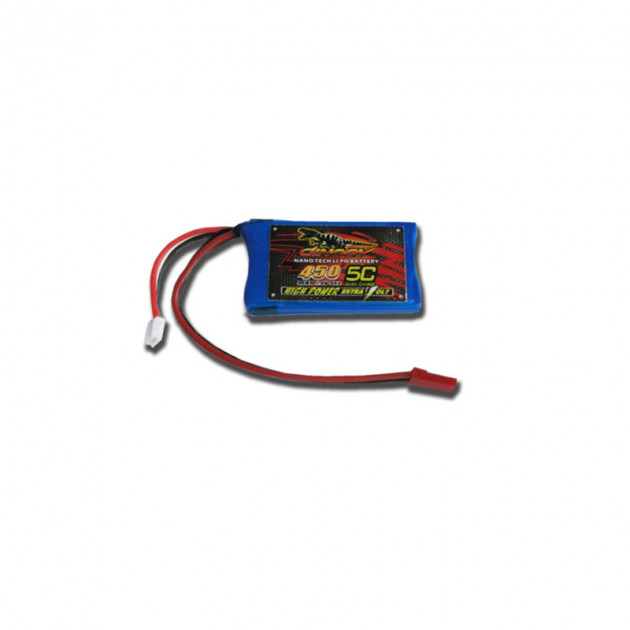 

Аккумулятор Dinogy Li-Pol 450mAh 7.4V 2S 65C JST 53x30x11.5мм