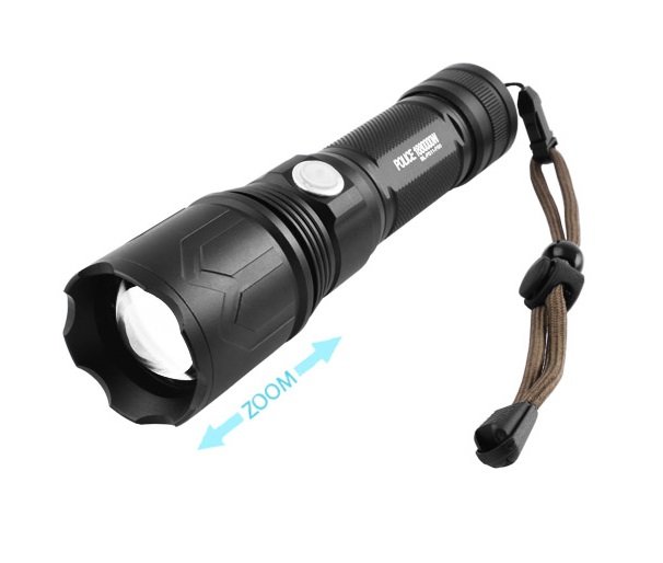 

Фонарь Police P511-P50, ЗУ microUSB, 1x18650/3xAAA, zoom, индикация заряда, ремешок, Box