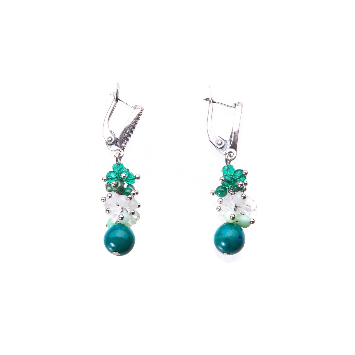 

Серьги с прессованной хризоколлой SAMOTSVETY (9.41.10.49.016)