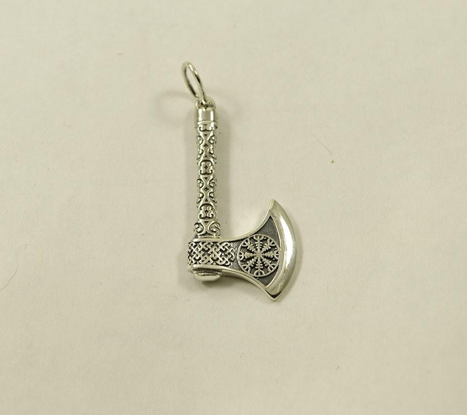 

Оберег секира Перуна и шлем страха Maxi Silver 8941