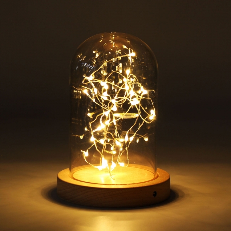 

Стеклянный купол Ночник с гирляндой в колбе DTMA