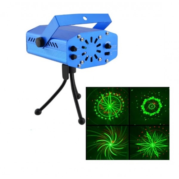 

Лазерный проектор "Диско Лазер" Mini Laser стробоскоп для дома лазер(красный и зеленый)