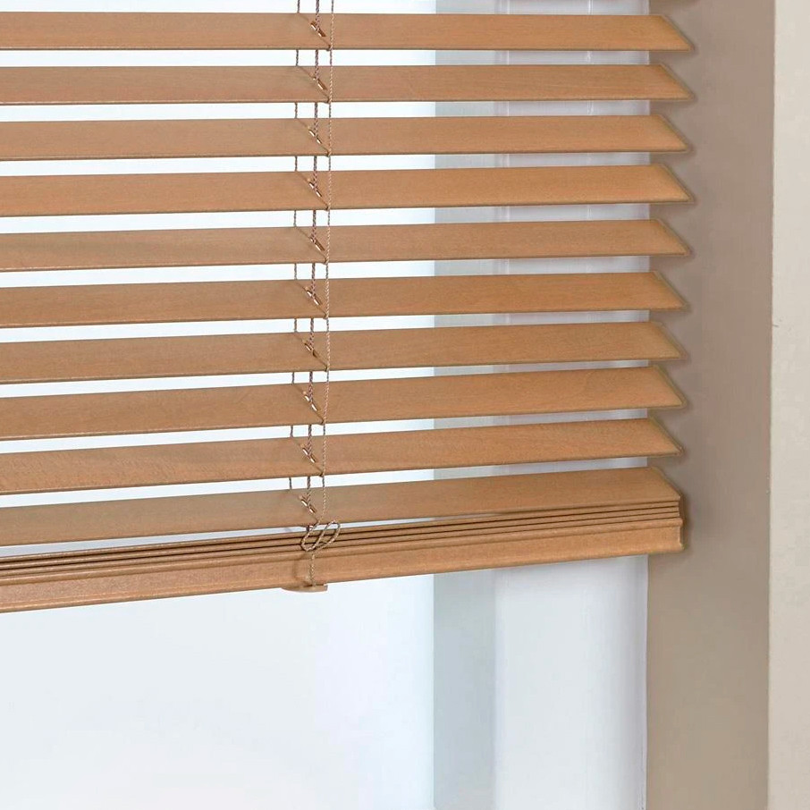 

Жалюзи деревянные горизонтальные 130x160 cм 25 мм золотой дуб мат Sundeco