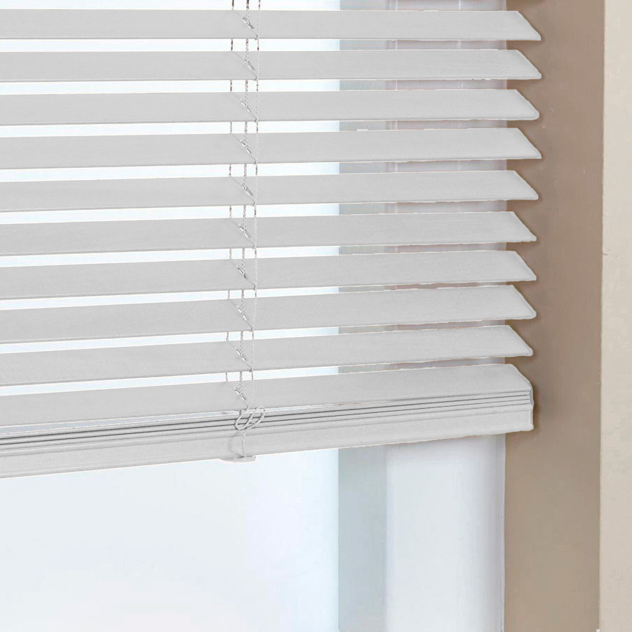 

Жалюзи деревянные горизонтальные 100x160 cм 25 мм белый Sundeco