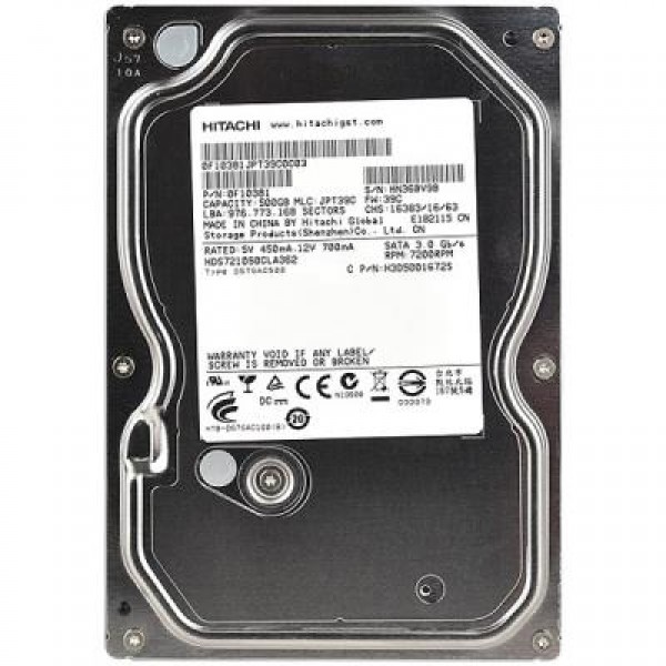 

HDD SATA 500GB Hitachi (HGST) 7K1000.C 7200rpm 16MB (HDS721050CLA662, 0F15629) Refurbished