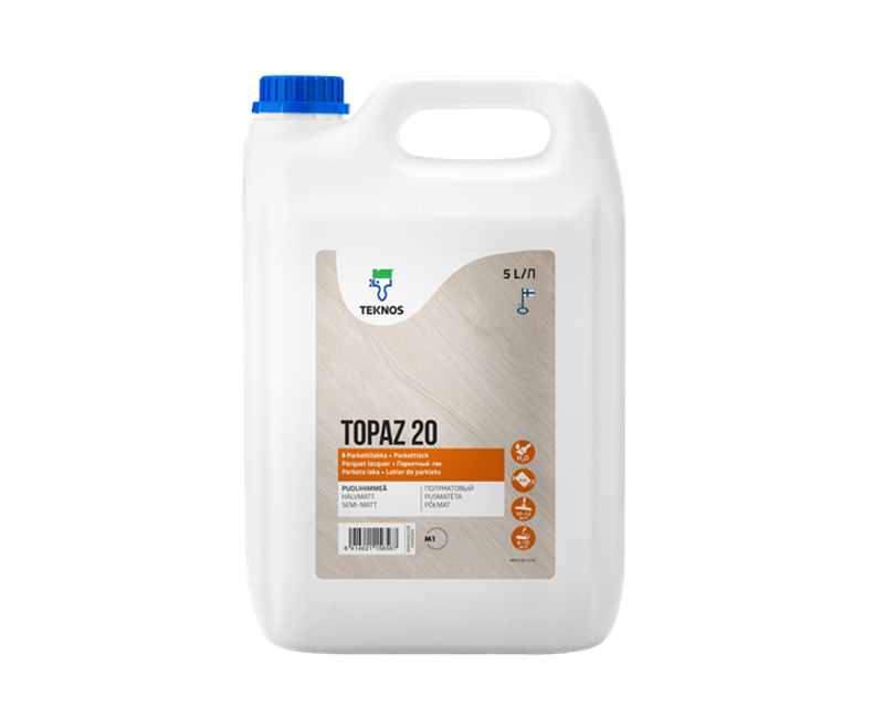 

Лак полиуретановый TEKNOS TOPAZ 20 1K паркетный полуматовый 5л
