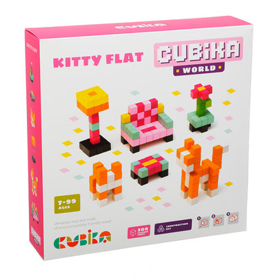 

Деревянный конструктор Cubika World Кошкин дом 200 элементов (15313) (10-556388)