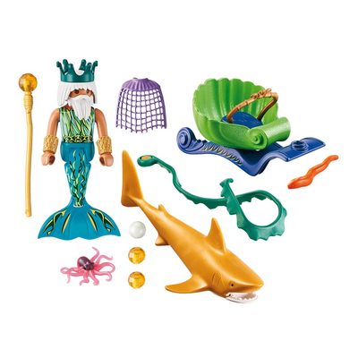 

Конструктор Playmobil Magic Нептун в повозке с акулами (70097) (10-557885)