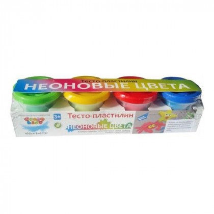 

Набор Неоновое тесто-пластилин Genio Kids, 4 цвета (17-6072002)