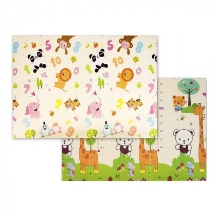 

Коврик двусторонний Mat4Baby Зоопарк с ростомером 200х150х1 см (17-8999937)