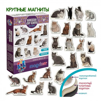 

Набор магнитов Magdum Породы кошек (17-6281416)