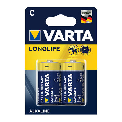 

Батарейки алкалиновые VARTA Longlife С BLI 2 шт (4008496525263) (10-552685)