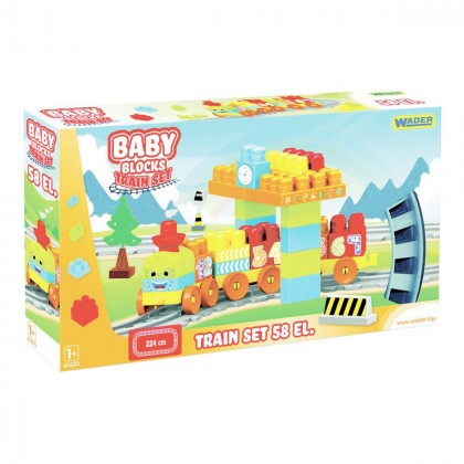 

Конструктор Wader Baby Blocks Train Set 58 эл (17-6085798)