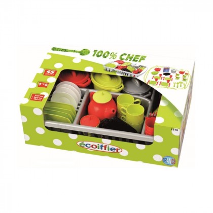 

Набор посуды Ecoiffier Chef с сушилкой (17-6971760)