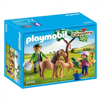

Игровой набор Playmobil Ветеринар с пони и жеребенком (17-6079819)