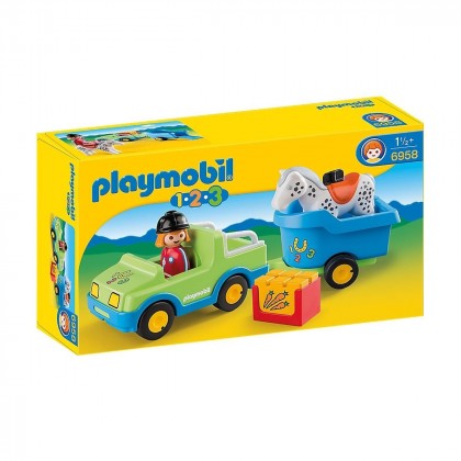 

Конструктор Playmobil Автомобиль с прицепом для лошади (17-6004290)