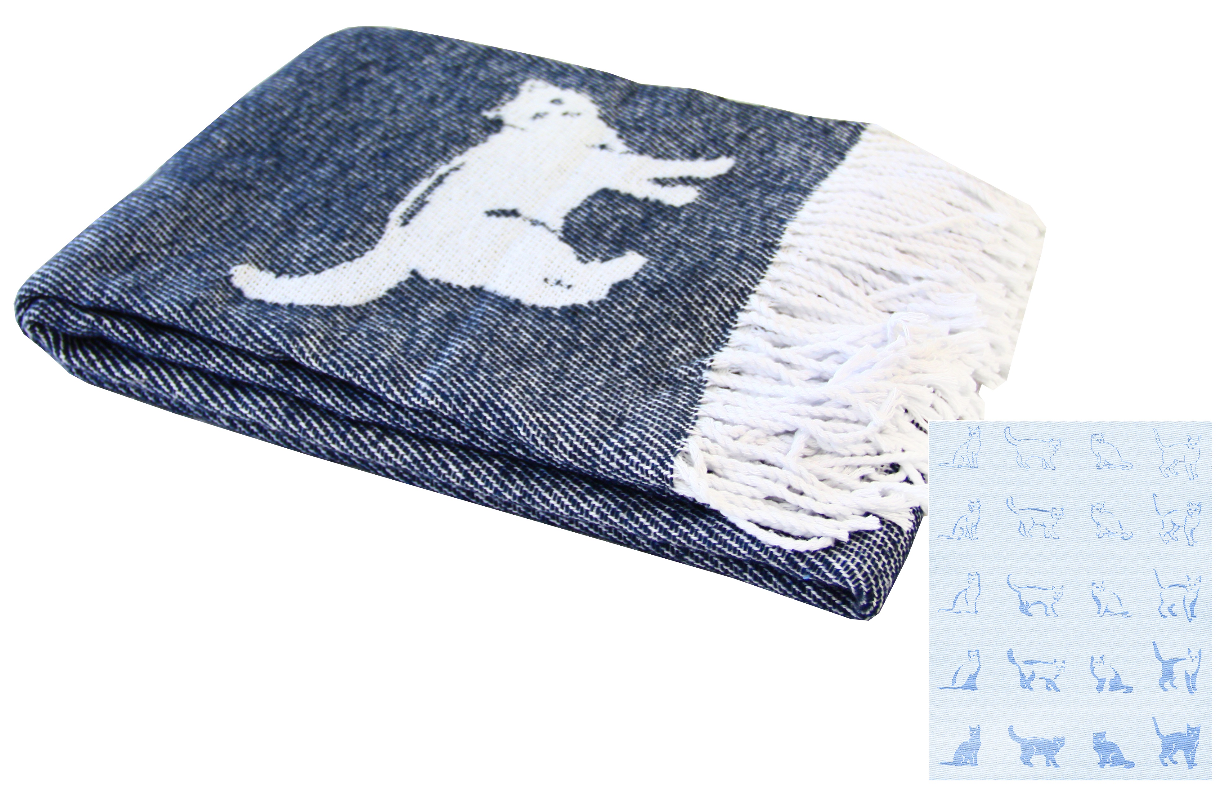 

Плед LightHouse Cats 140х200 Синий