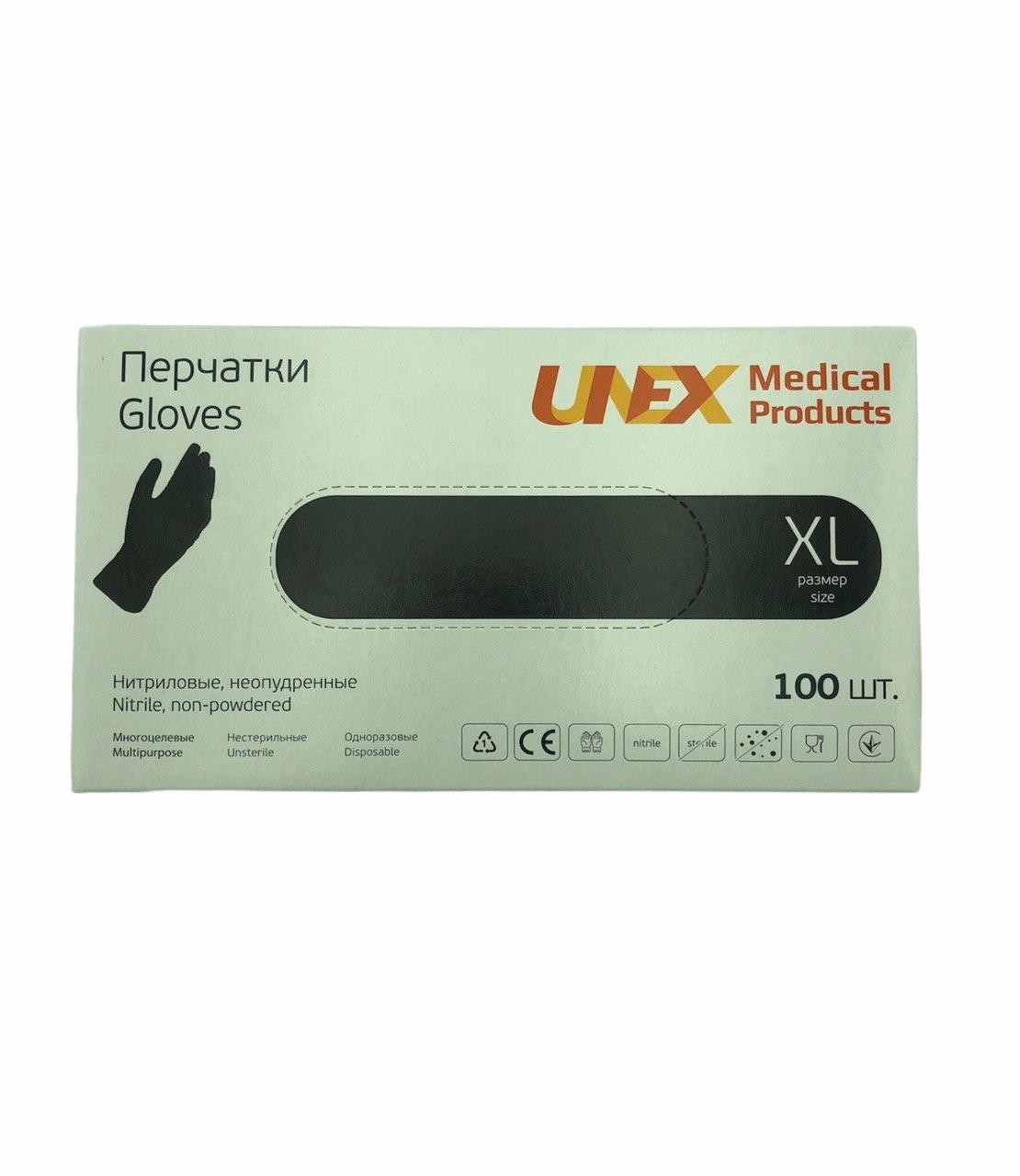 

Перчатки чёрный нитрил размер XL 100 штук в упаковке
