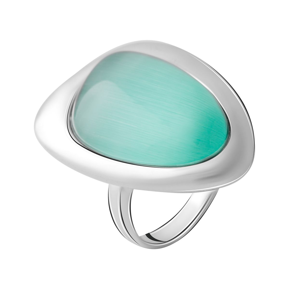 

Серебряное кольцо SilverLine с кошачьим глазом 17 размер