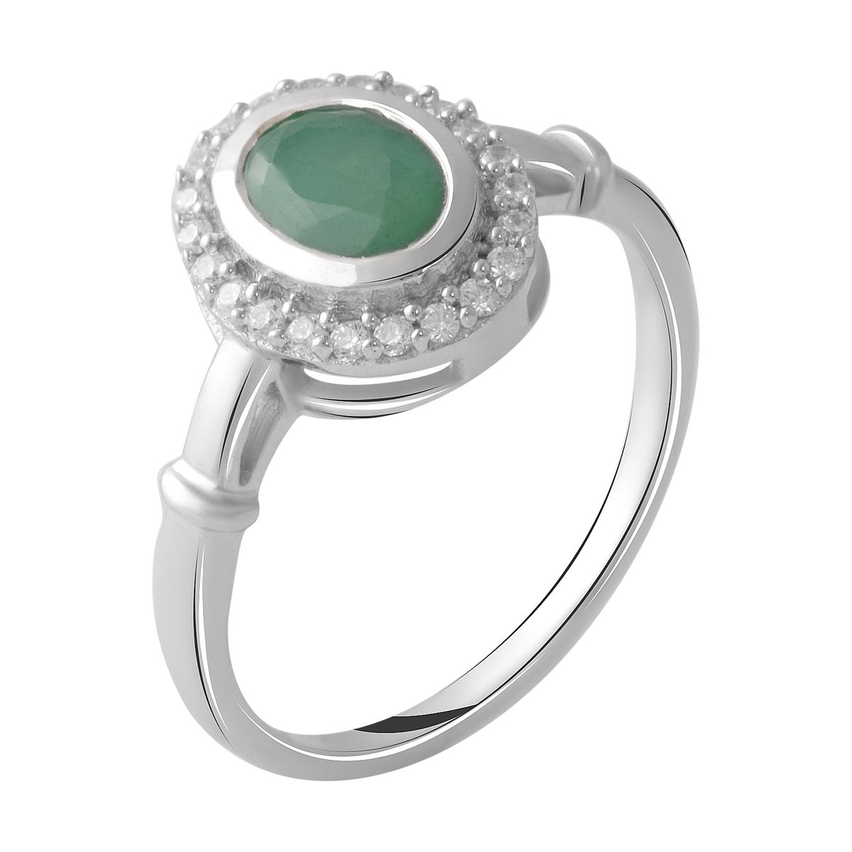 

Серебряное кольцо SilverLine с натуральным изумрудом 1.055ct 18.5 размер