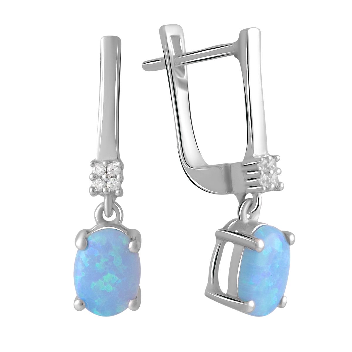 

Серебряные серьги SilverLine с опалом 1.148ct
