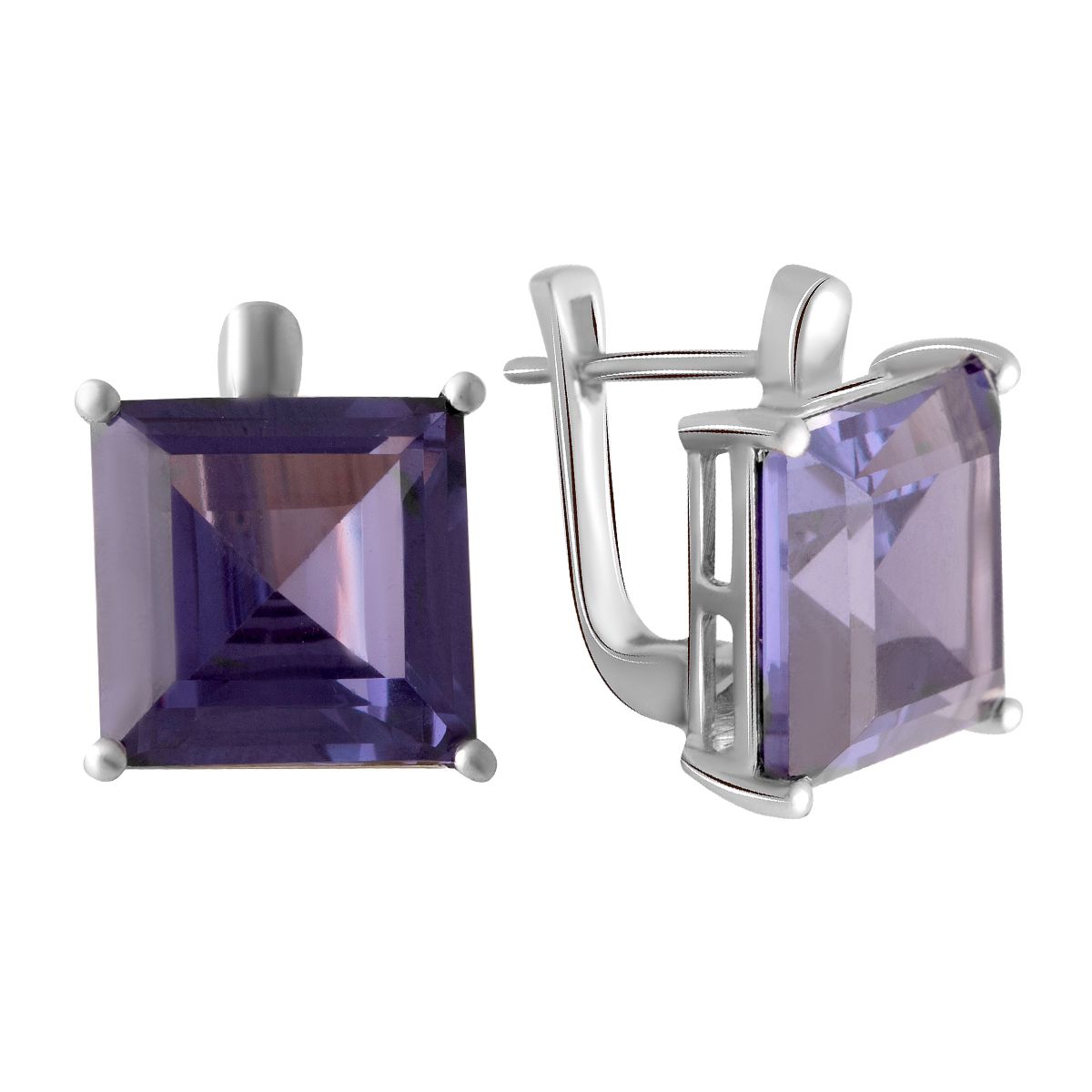 

Серебряные серьги SilverLine с олександритом
