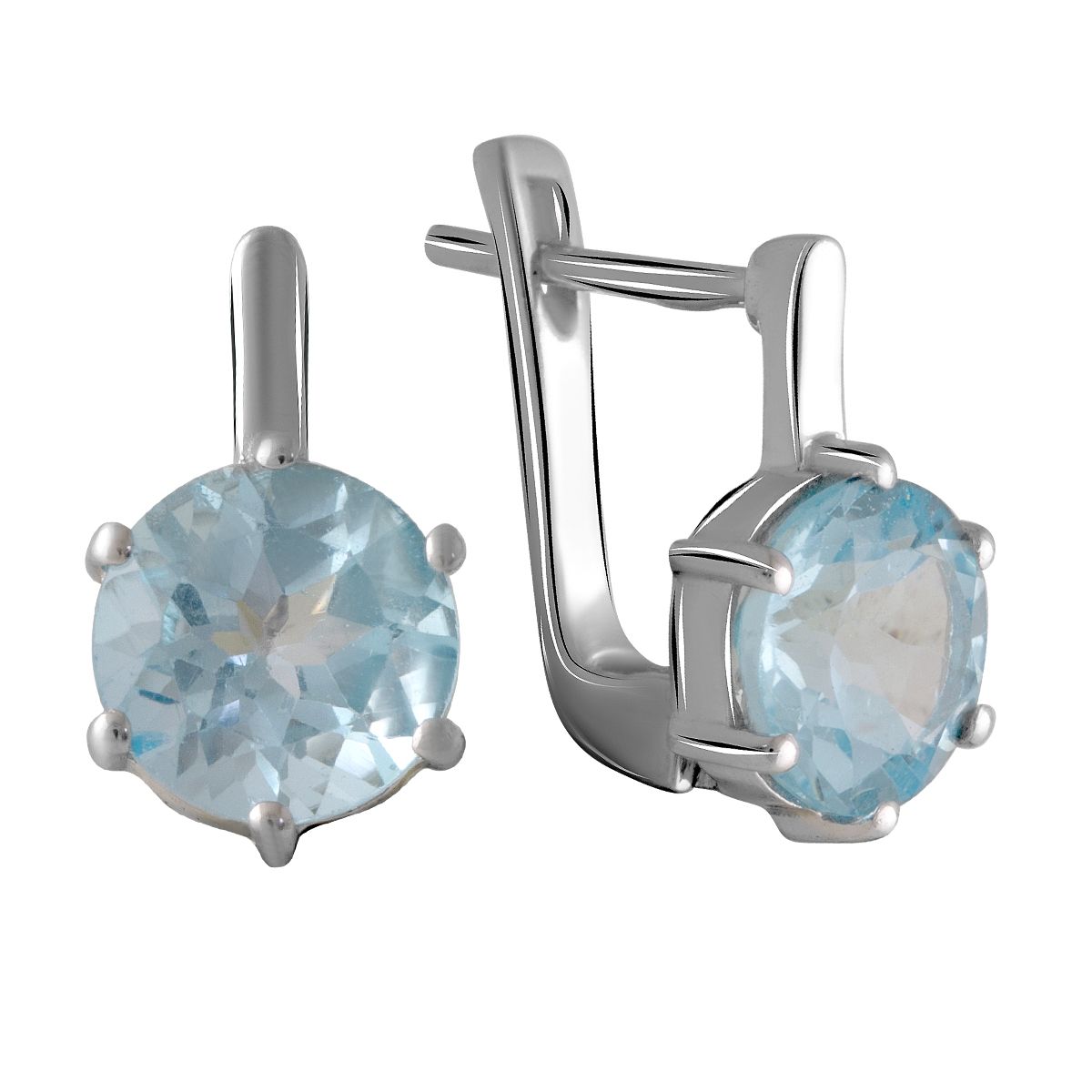

Серебряные серьги SilverLine с натуральным топазом 4.625ct