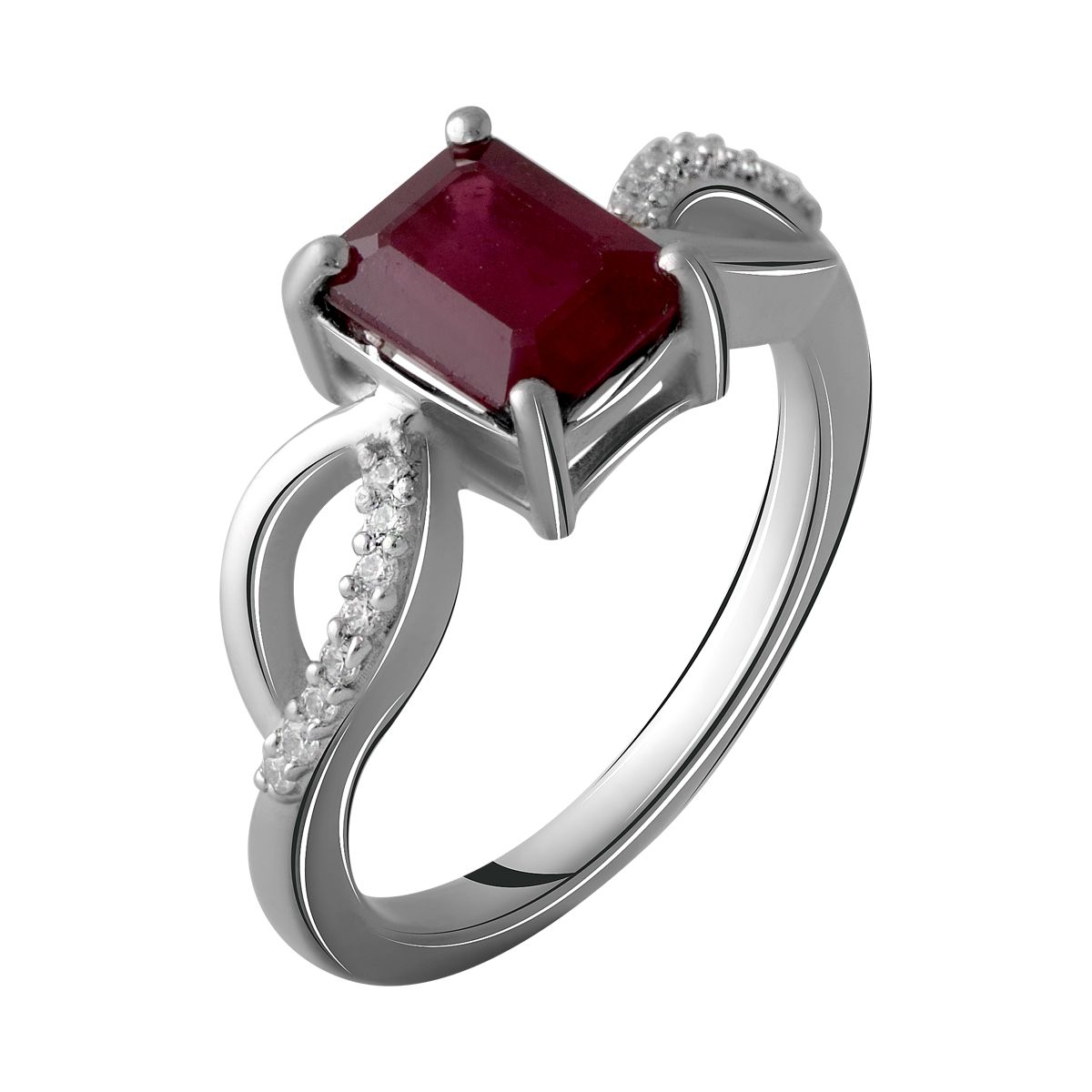 

Серебряное кольцо SilverLine с натуральным рубином 2.299ct 17.5 размер