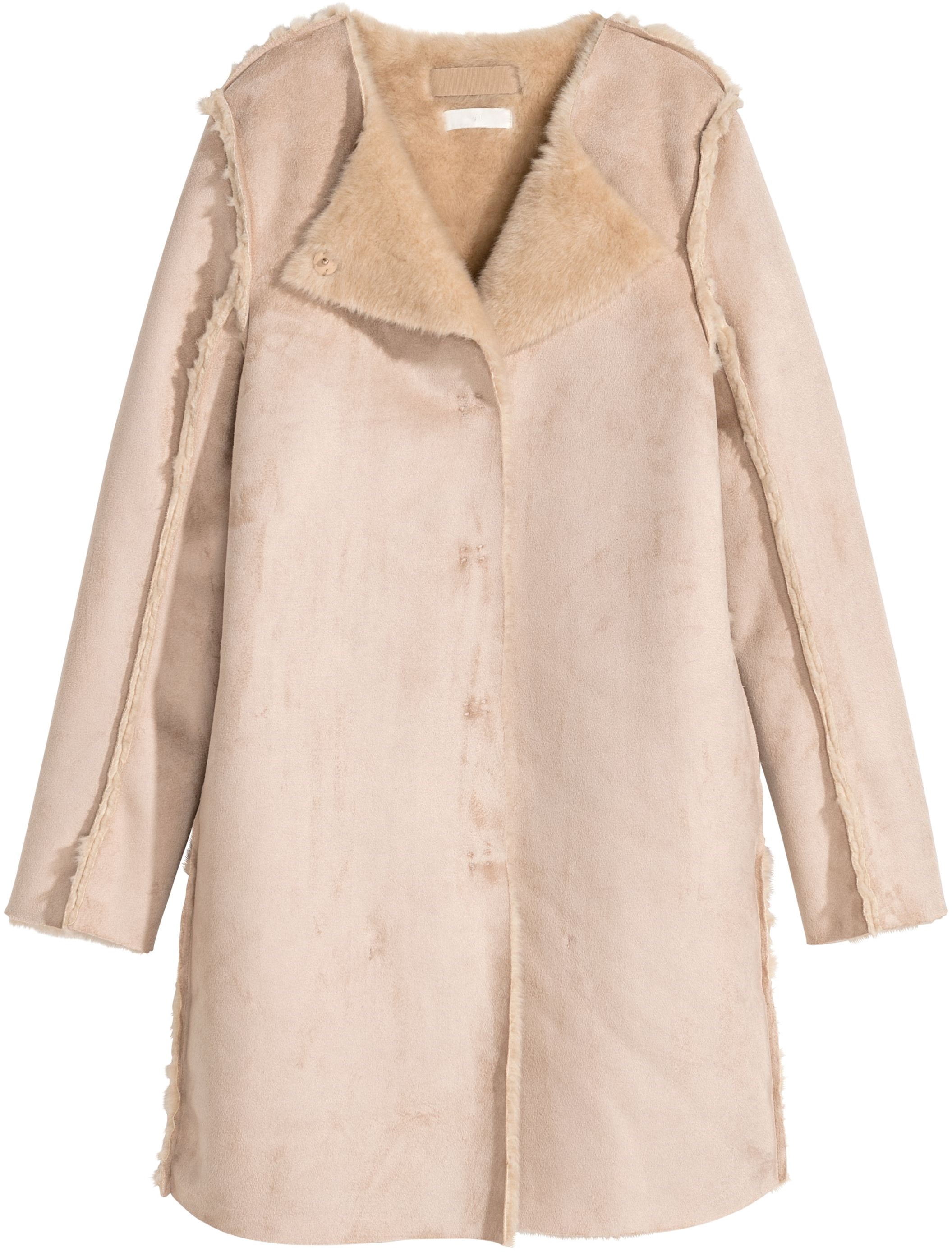 

Дубленка H&M 5885267 38 Светло-бежевая