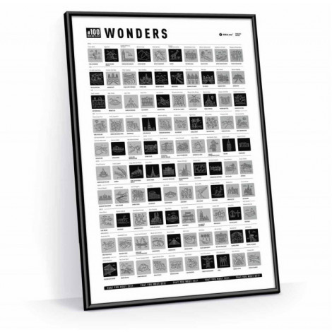 

Скретч постер 100 Wonders 1DEA.me 60х40 см Черно-белый