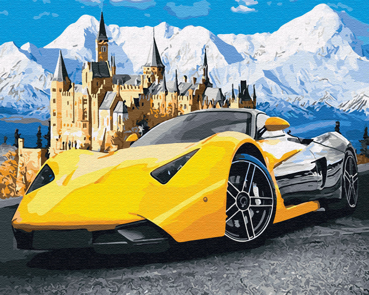 

Картина с номерами "Lamborghini у замка" Brushme 40х50 см (tvo0001528)