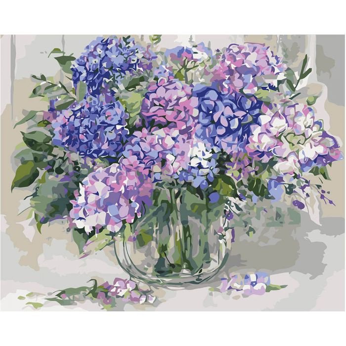 

Картина по номерам. Цветы. "Шикарная гортензия 2"40*50см * KHO2938