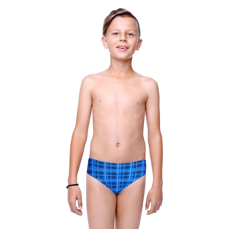 

Плавки для мальчика Keyzi Classic big slip 164 см синий-клетка (439261)