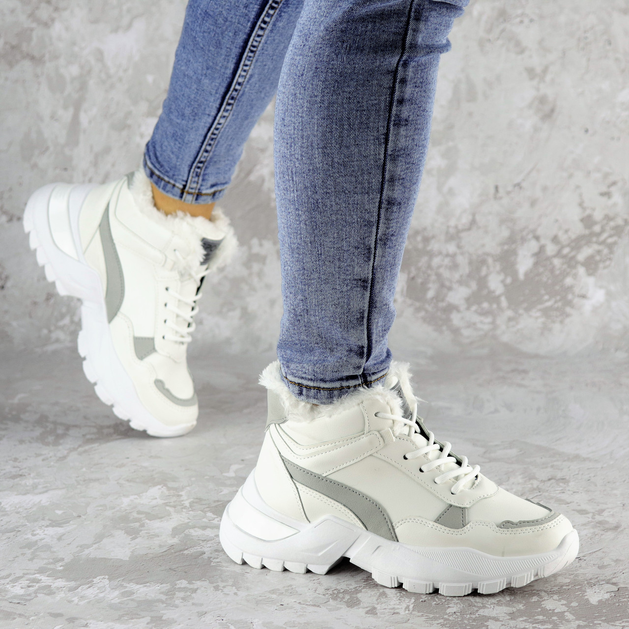 

Кроссовки женские зимние Fashion Trix 2216 38 размер 24 см Белый