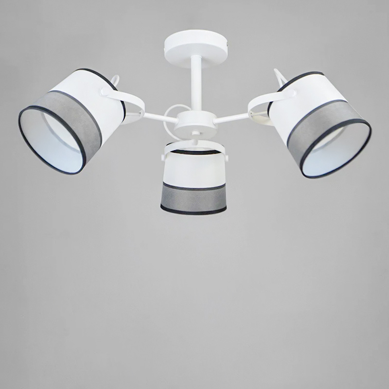 

Люстра стельова Light House NM-15324/3 WT+WT+BK біла
