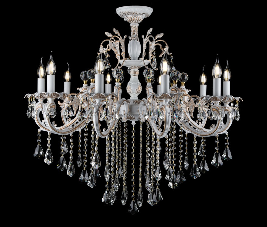 

Люстра свеча L77592/10 (WT+GD)