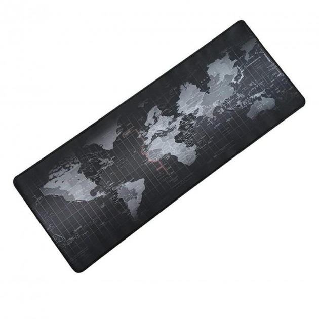 

Коврик для мыши большой 70*40 см Black Карта мира Геймерский