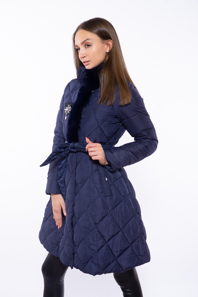 

Стеганный пуховик Time of Style 120PSKL5231  Темно-синий, Стеганный пуховик Time of Style 120PSKL5231 38 Темно-синий