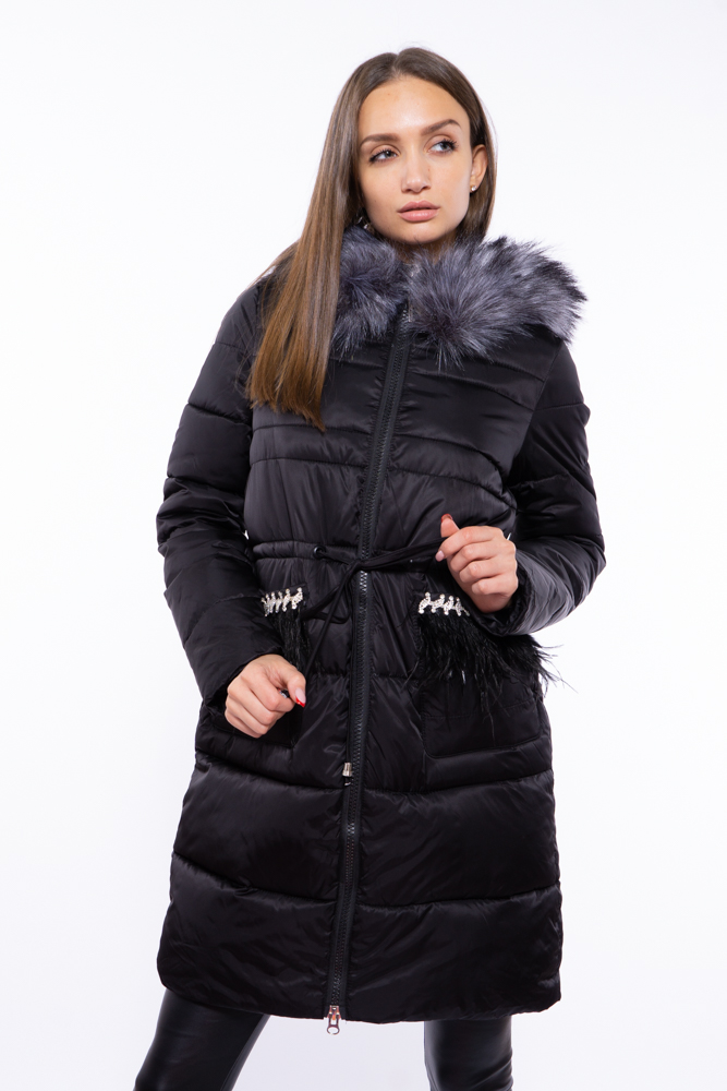 

Куртка женская с перьевой отделкой Time of Style 120PSKL2206 42 Черный
